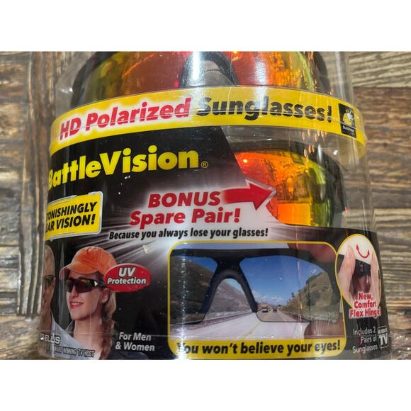 2 Pair Battle Vision HD Polarized Sunglasses with Light Filtering Technology - Picture 2 of 7
